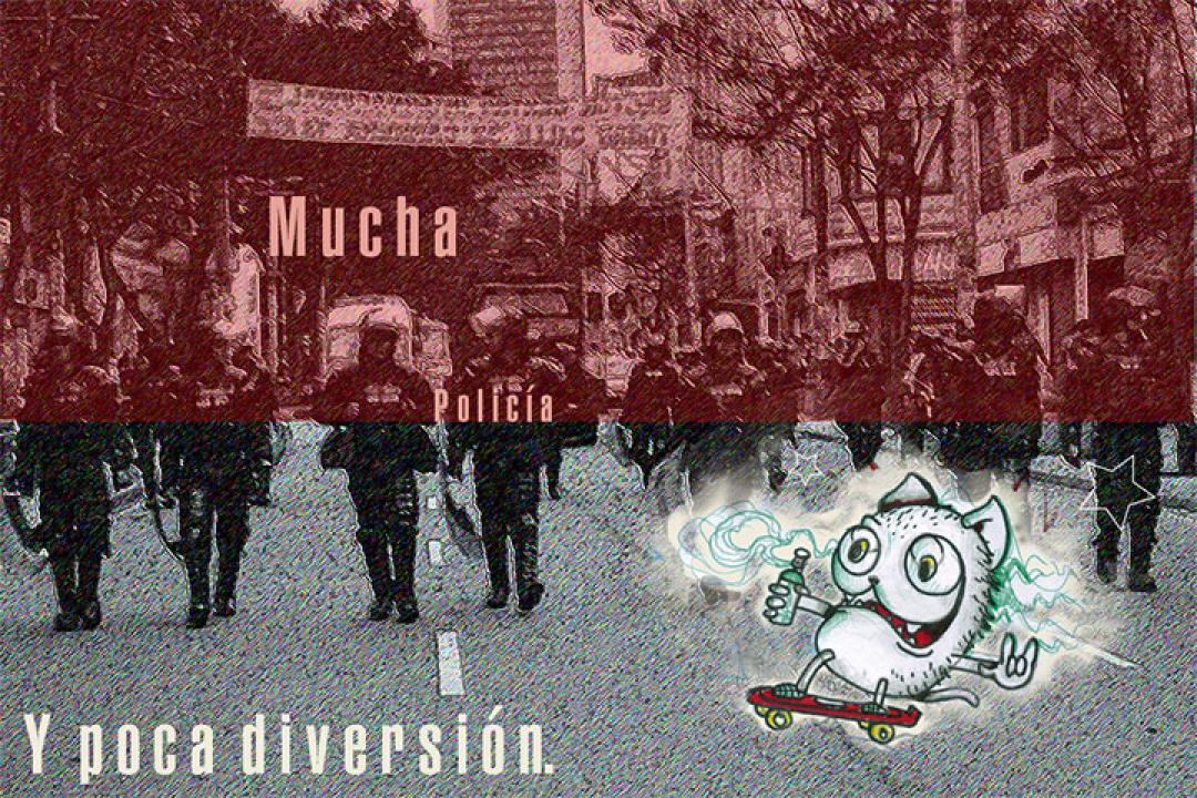 Aunta - Mucha Policía Poca Diversión | Collage - Ilustración Digital